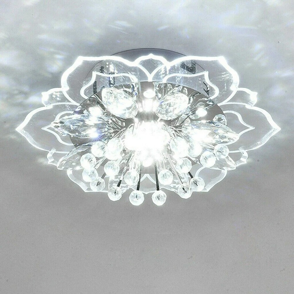 LED Kristallplafondlampa i Blomform – Elegant Belysning för Hemmet 2
