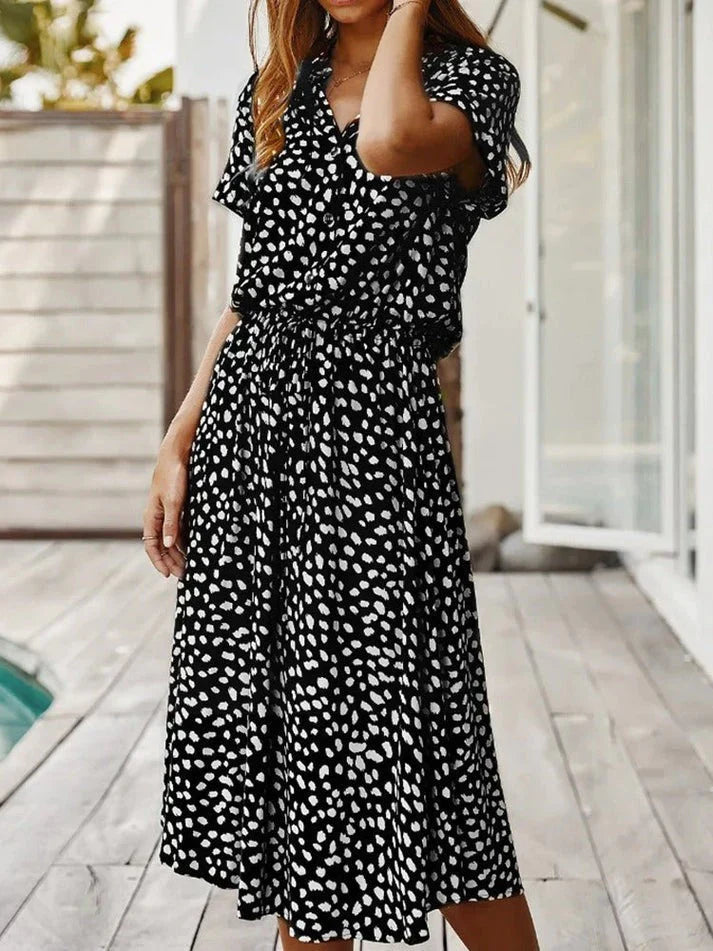 Sommarklänning Dam Med Vintage Charm - Perfekt För Midsommar-6