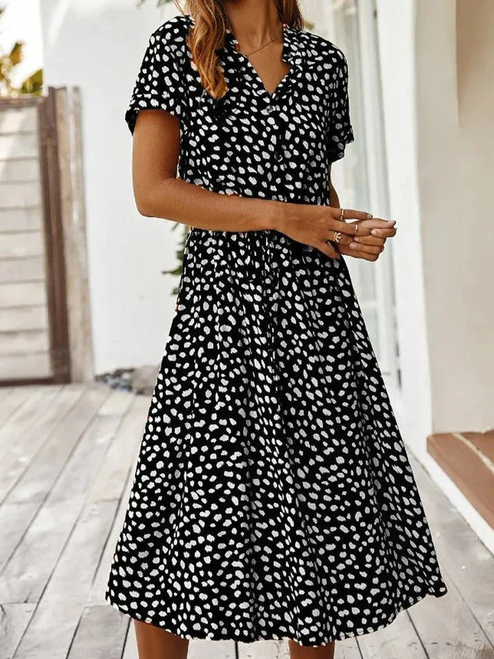 Sommarklänning Dam Med Vintage Charm - Perfekt För Midsommar-5
