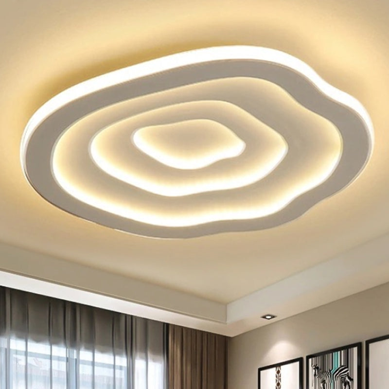 Modern Plafondlampa med Golfmönster och LED-belysning – Vit Inbyggnadslampa 2