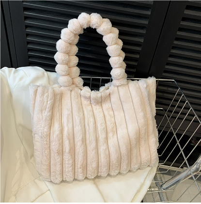 Dam Handväska Elegant Beige Mjuk och Praktisk-2
