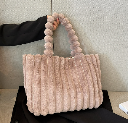 Dam Handväska Elegant Beige Mjuk och Praktisk-1