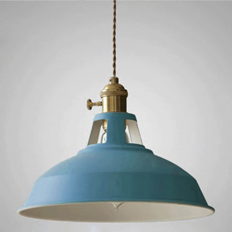 Retro Hänglampa i Metall för Industriell Stil – Svart, 60W E27 10