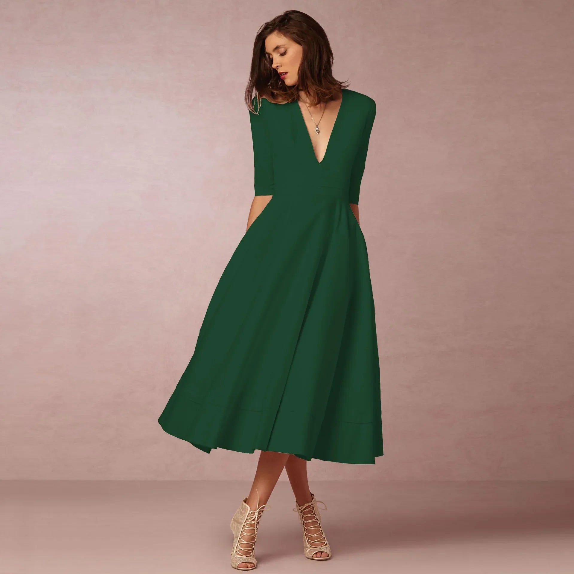 Variant image for Eleganta Ärmlösa Prinsessklänningar För Kvinnor - Roryna-31