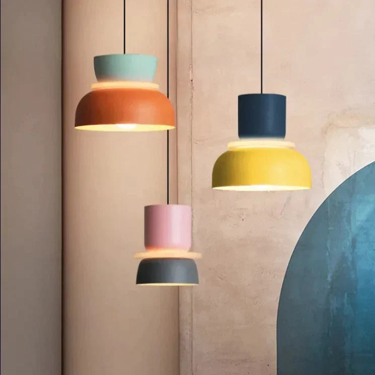 Skandinavisk Hänglampa i Pastellfärger – Macaron Design för Varm Belysning 1