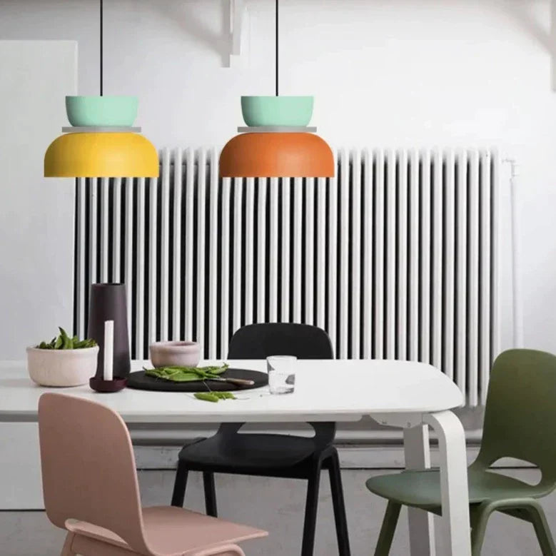 Skandinavisk Hänglampa i Pastellfärger – Macaron Design för Varm Belysning 3