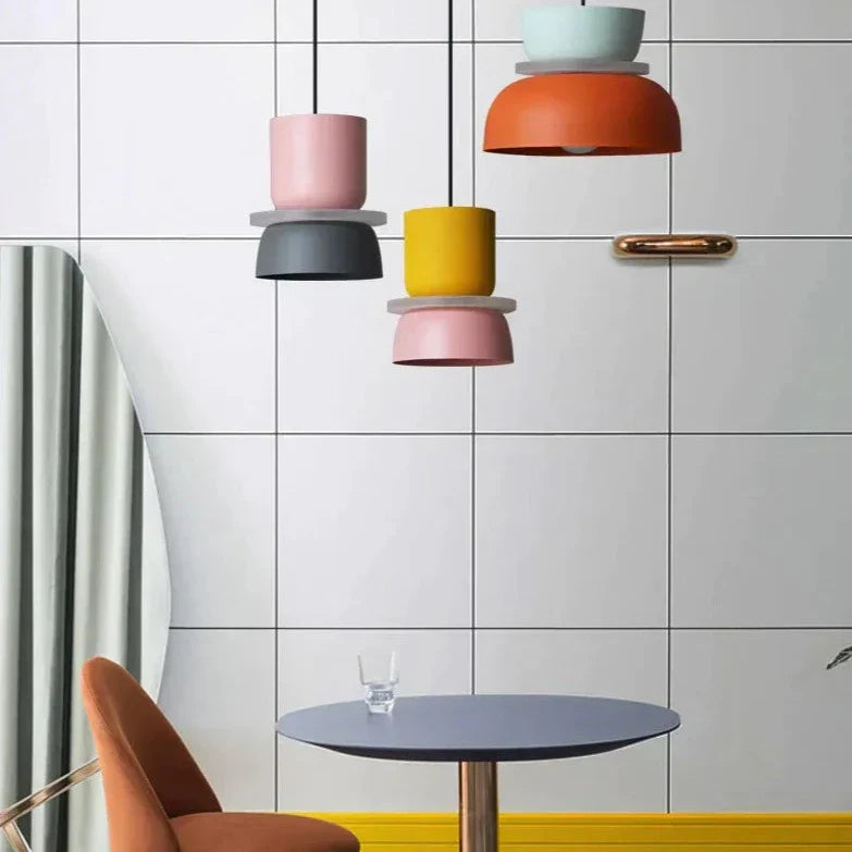 Skandinavisk Hänglampa i Pastellfärger – Macaron Design för Varm Belysning 4
