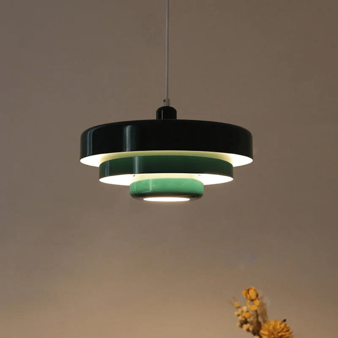 Vintage Hänglampa i Metall och Glas – Elegant LED Belysning för Vardagsrum och Matsal, Energibesparande 12W 1