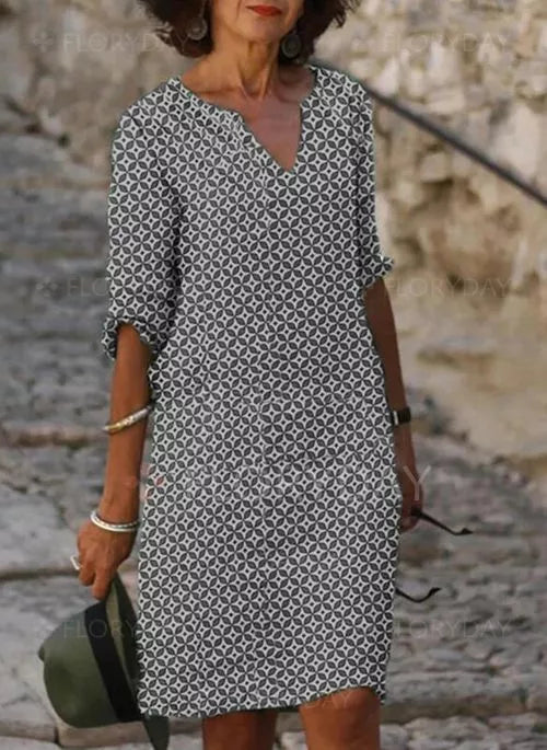 Gerda Sommarklänning Dam - Lätt och Lös för Eleganta Tillfällen